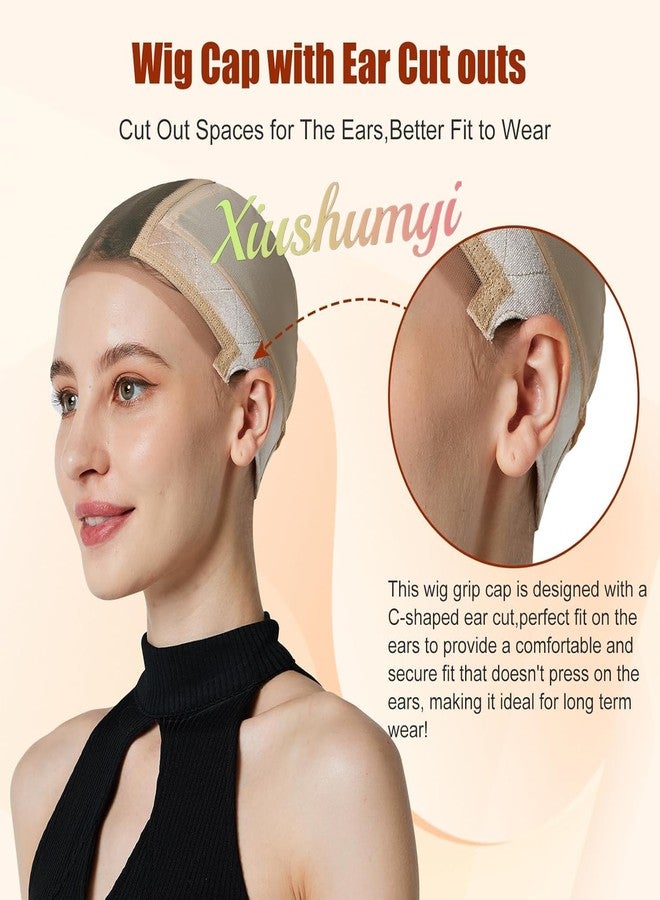 Xiushumyi Lace Wig Cap for Women,Adjustable Wig Grip Cap with Grip Band for Keeping Wigs In Place,Non Slip Caps Make Your Wigs Be Glueless(Nude) - Image 3